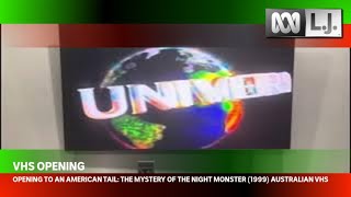 Opening To An American Tail The Mystery Of The Night Monster 1999 Australian Vhs