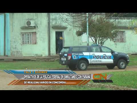 Múltiples allanamientos de la Policía Federal en Paraná y Concordia