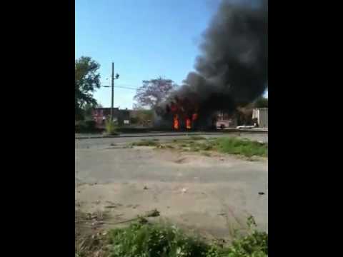 House on Fire in Camden NJ. houses on fire. House on Fire in Camden NJ.