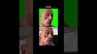 The Rock Eyebrow Raise (Green Screen) meme tela verde 