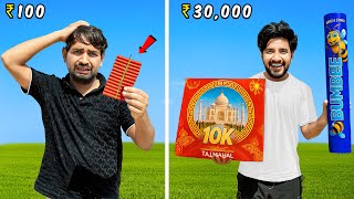 Diwali Fireworks Shopping Challenge....1000 Vs 30000 कसक पटख म हग दम