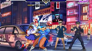 Intense Mugen Match - Chun-Li Sf3 Vs Sakura Kasugano With Ai Great Fight