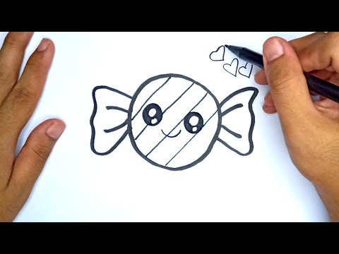 HOW TO DRAW CUTE CANDY / CARA MENGGAMBAR PERMEN LUCU