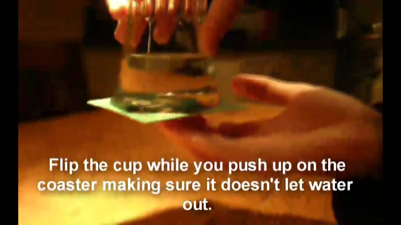 Cool Tricks How To Keep Water in an Upsidedown cup YouTube