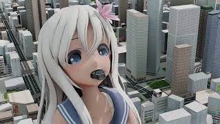 Mmd Giantess - Ro-Chan Se Come Un Autobus