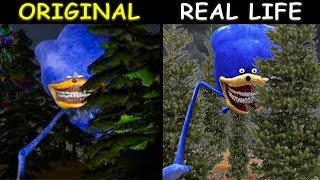 Shin Sonic , The Deep Forest Monster The Sonic Tapes Animation Original Vs Plush Toys