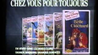 Publicité Vhs Disney La Belle Et Le Clochard