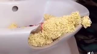 Guy Fixes Sink With Ramen