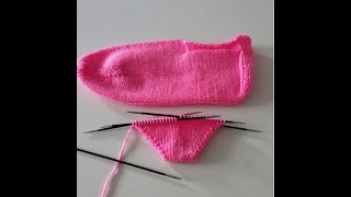 Toe Up Socken Puschen Sneakersocken Mit 5 Nadeln Stricken