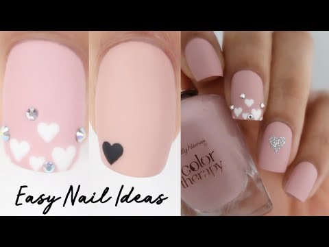 EASY Valentine's Day nail ideas! - YouTube