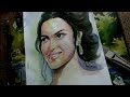 how to paint a girl in watercolor | Painting portrait of girls | time lapse