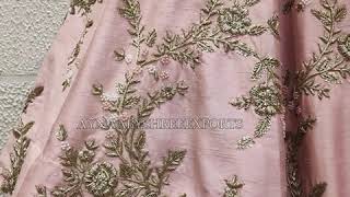 Pure Raw Silk Fabric Zardosiwork Peach Colour Lehenga Choli