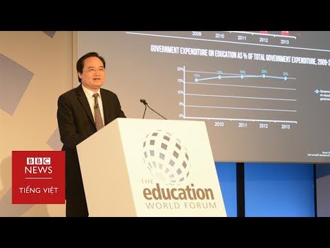 Bộ trưởng Phùng Xuân Nhạ nói tiếng Anh - BBC News Tiếng Việt