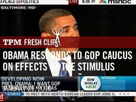 Obama Responds To GOP Caucus On Effects Of Stimulus