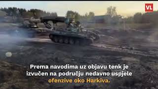 Ukrajinski telegram kanali objavili su danas snimku izvlačenja ruskog tenka T90A