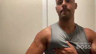 Flexing And Oiling Himself