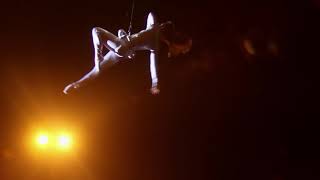 Wow! Acrobatics during the corporate party dinner in Barcelona.