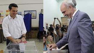 Yunanistan Erken Genel Seçimlerinde Liderler Oylarını Kullandı