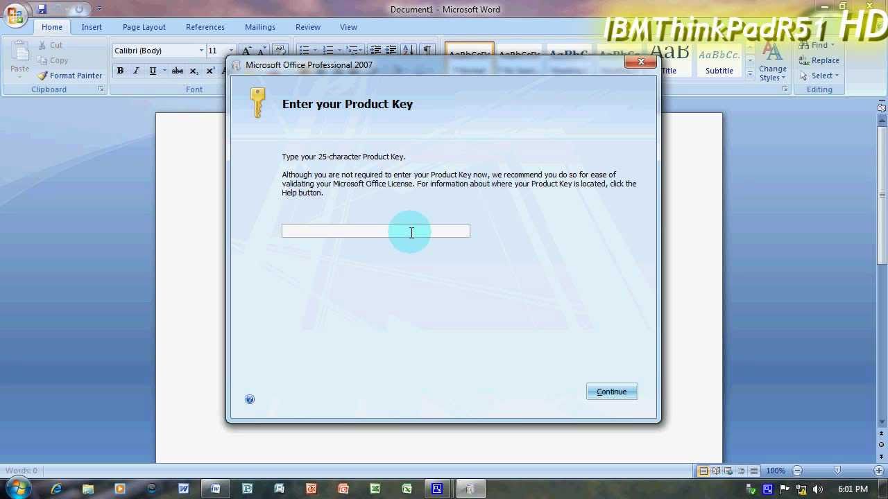 find product key for office 2007 pro