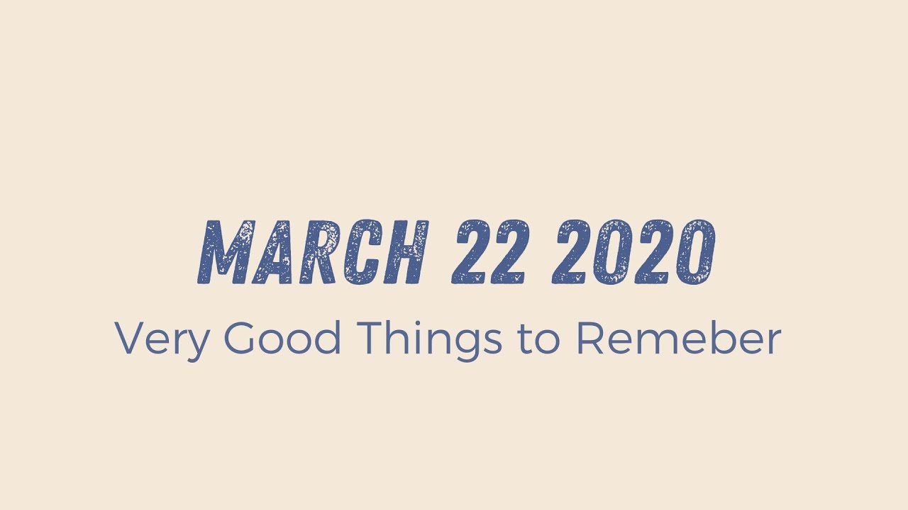 Sunday March 22nd 2020