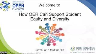 How OER Can Support Student Equity and Diversity