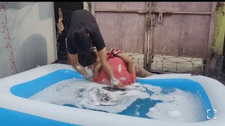 Longer Dunking In Underwater Challenge Force By Brother Nikita Das