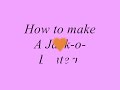 1 - How To Make An Origami Jack-o