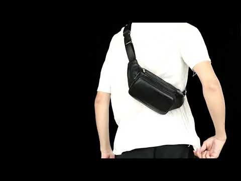 Túi đeo da dê BHM8917 Đeo bụng, đeo vai, đeo ngực đều OK