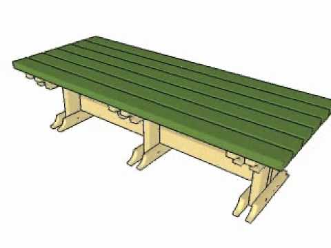 Outdoor wooden bench plans