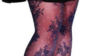 Oroblu Chloe Floral And Dot Fine Net Tights
