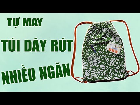 How to make a Drawstring bag | Hướng dẫn may túi dây rút nhiều ngăn | Ặt Củ Tỏi DIY