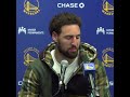 Klay Thompson had this to say when asked about his minutes restriction | NBA on ESPN