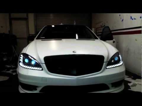 2012 Mercedes Benz S550 AMG Wrapped in Satin White by DBX