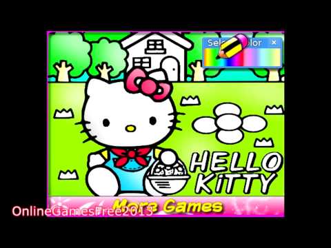 Hello Kitty Cartoon Online Game Coloring