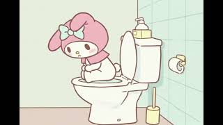 My Melody Pooping And Farting Explosive Diarrhea In The Toilet