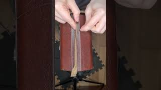 Leatherwork Tip - handsewing suede. Don't pull it too tight.