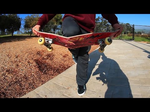MASSIVE OLLIE AND BACKSIDE 180 | WORST BOARD AT THE PARK