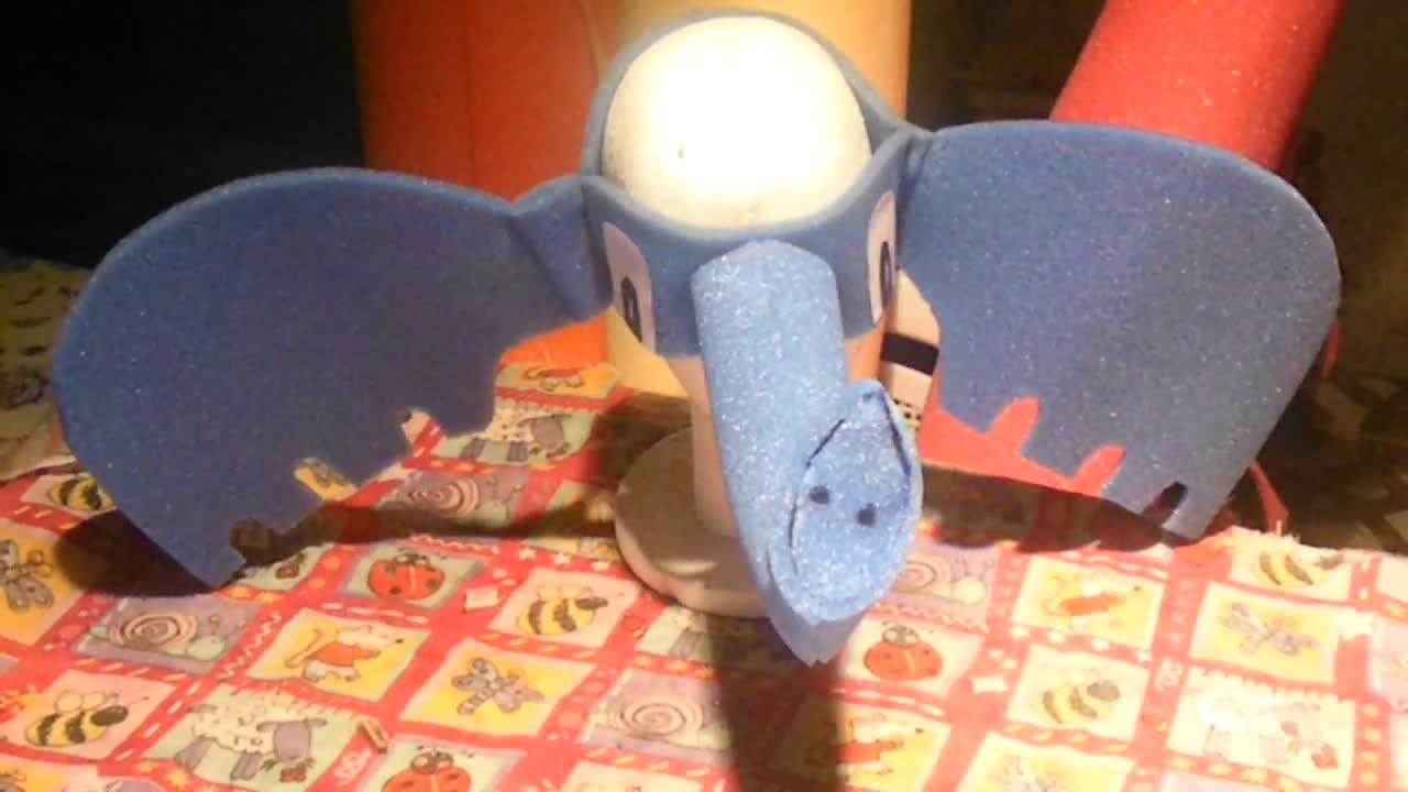 Como Hacer Gorro de Elefante de Goma Espuma - YouTube Como Hacer Gorro de Elefante de Goma Espuma - YouTube