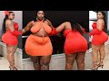 Plus Size Swimwear || model with wide hips with tight swimsuit 2023