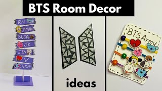BTS Room Decor ideas 💜 / BTS crafts / BTS army crafts / BTS decor / save money