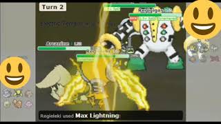 D-Max Regieleki & Arcanine Vs D-Max Regigigas & N-Gas G-Weezing A Thunderous Mamoswine Team