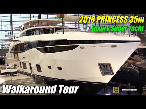 2018 Princess 35m Luxury Super Yacht - Walkaround - 2018 Boot Dusseldorf Boat Show