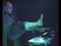 Armless dj spins while smoking