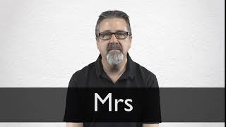 How To Pronounce Mrs In British English