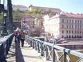 Budapest on Chain Bridge at Blue Danube