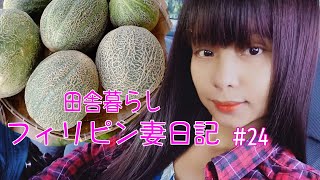 【フィリピン妻と自給自足生活】初収穫のマスクメロンで朝食。からの人力田植えをしました。slow living with Filipina#24