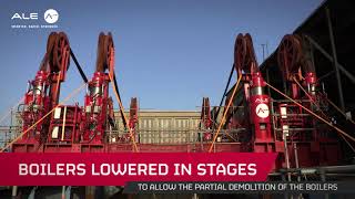 Dismantling of two boilers using jacking, Netherlands