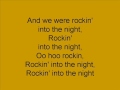 Rockin' into the Night .38 Special with lyrics onscreen