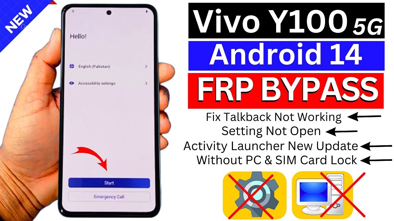 Vivo Y100 5G FRP Bypass Android 14 Without PC | Setting Vivo Y100 5G FRP Bypass Android 14 Without PC | Setting