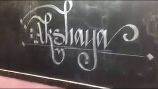 calligraphy skill of malayali school girl